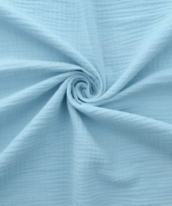 Light Blue Double Cotton Gauze Fabric