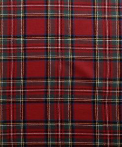 Alternative view of Red Christmas Plaid Yarn Dyed Flannel Fabric