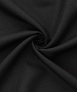 Black Polyester Gabardine Fabric