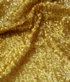 Gold Stretch Mini Sequin Fabric