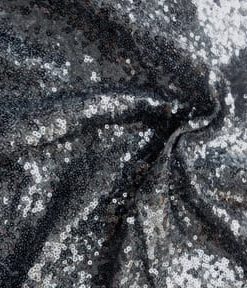 Gray Stretch Mini Sequin Fabric