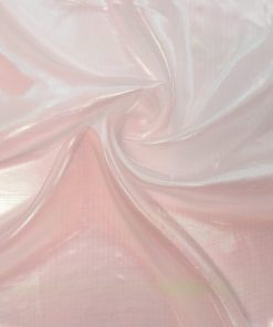 Pink Iridescent Pearl Organza Fabric