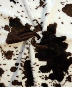 Cow Black and Brown Minky Fabric