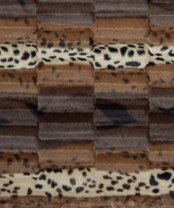 Alternative view of Brown Animal Pelt Minky Fabric