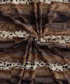 Brown Animal Pelt Minky Fabric