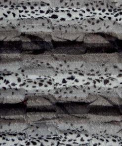 Alternative view of Gray Animal Pelt Minky Fabric