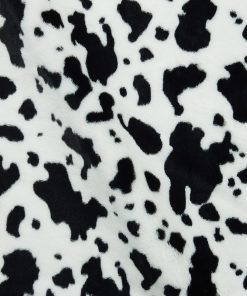 Alternative view of Cow Black and White Minky Fabric