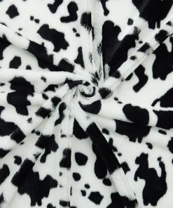 Cow Black and White Minky Fabric