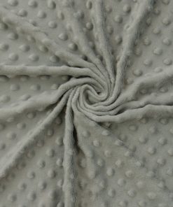 Silver Gray Snuggle Minky Dot Fabric