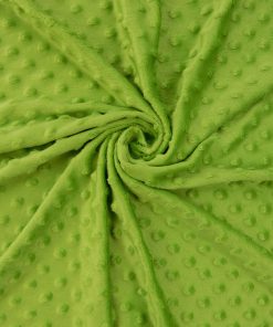Leaf Green Snuggle Minky Dot Fabric