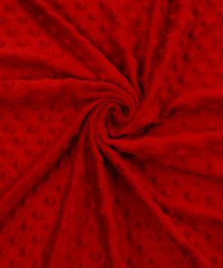 Red Snuggle Minky Dot Fabric
