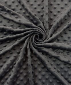 Smoke Grey Snuggle Minky Dot Fabric