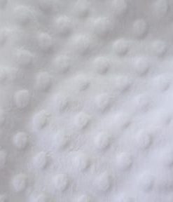 White Snuggle Minky Dot Fabric