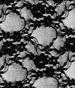 Black Isabella Stretch Floral Lace Fabric