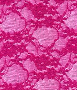 Fuschia Isabella Stretch Floral Lace Fabric