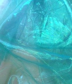 Aqua Iridescent Pearl Organza Fabric