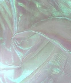White Iridescent Pearl Organza Fabric