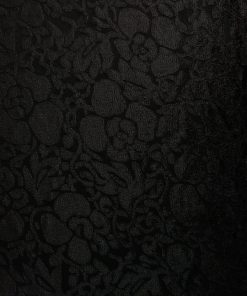 Alternative view of Black Stretch Floral Burnout Velour Knit Fabric