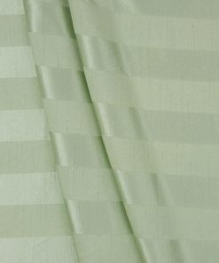 Alternative view of Sage Satin Stripe Shantung Fabric