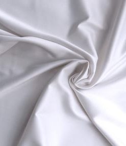 White Stretch Dull Peau Satin Fabric