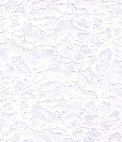 White Isabella Stretch Floral Lace Fabric