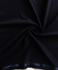 Midnight Blue Super 120s Worsted Wool Fabric