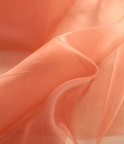 Coral Twinkle Organza Fabric