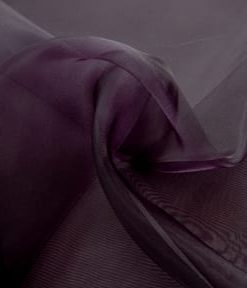 Eggplant Twinkle Organza Fabric