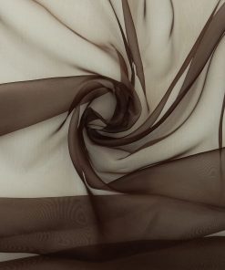 Brown Twinkle Organza Fabric
