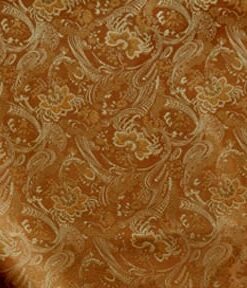 Bronze Small Paisley 60" Soft Shine Chinese Brocade Fabric