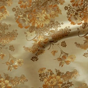 Gold Vintage Floral 60" Soft Shine Chinese Brocade Fabric