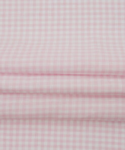 Alternative view of Pink-White European 100% Linen Gingham Fabric