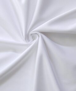 White Positano Stretch Matte Satin Fabric