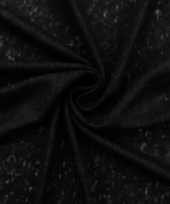 Black Lorraine 100% French Linen Knit Fabric