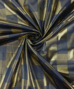 Alternative view of Gold-Royal Metallic Tissue Lame Check Fabric