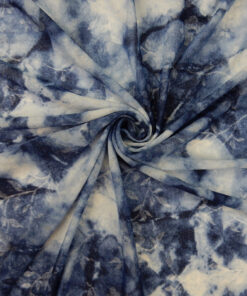 Alternative view of Blue Sheer Burnout Floral Print Decorating Fabric