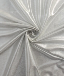 Silver/White Liquid Lame Fabric