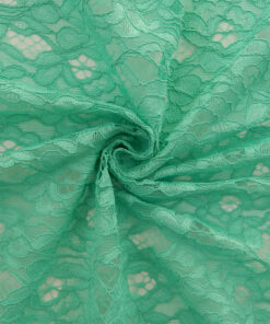 Mint Re-Embroidered Lace Fabric