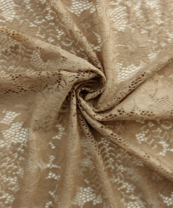 Alternative view of Taupe Re-Embroidered Stretch Lace Fabric 61