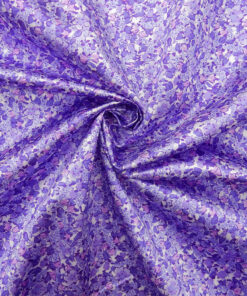 Lilac Calico Textured Satin Fabric