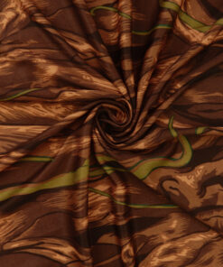 Brown Camouflage Printed Jersey Fabric 82