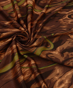 Alternative view of Brown Camouflage Printed Jersey Fabric 82
