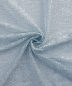Alternative view of Light Blue Metallic Stretch Lace Fabric