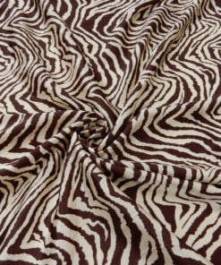 Alternative view of Brown Zebra Satin Fabric