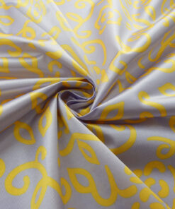 Alternative view of Lilac Printed Ribbed Satin Fabric