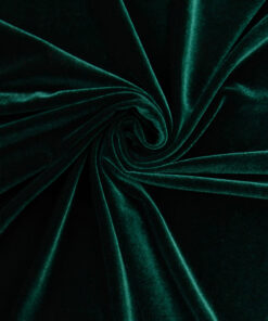 Hunter Green Stretch Spandex Velvet Fabric