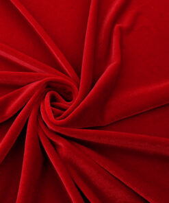 Alternative view of Red Stretch Spandex Velvet Fabric