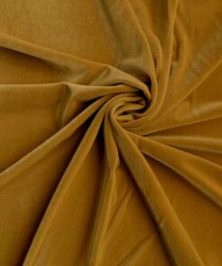 24K Gold Stretch Spandex Velvet Fabric