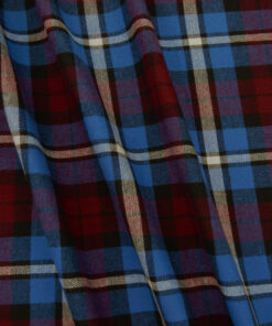 Flannel Yarn Dyed Plaid Fabric Jonas Wine draped