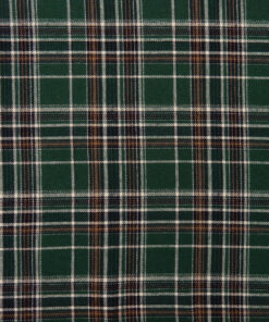 Flannel Yarn Dyed Plaid Fabric Roger Green flat 2